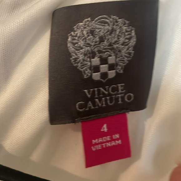 Vince Camuto Crop Jumper Romper Winter White Black Sz 4 Zip Split Flair Back Leg - Picture 5 of 16